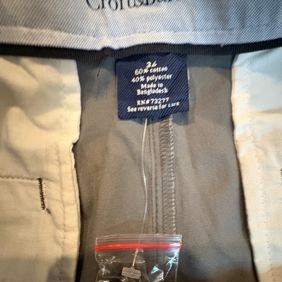 Croft & Barrow Men's Charcoal Flat Front Shorts Size 36 New with Tags - Picture 2 of 6